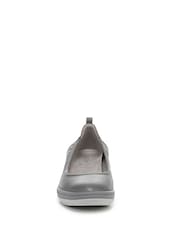 Vionic Grey Jacey Leather Slip-ons Wedges - Image 4 of 7
