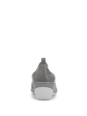 Vionic Grey Jacey Leather Slip-ons Wedges - Image 5 of 7