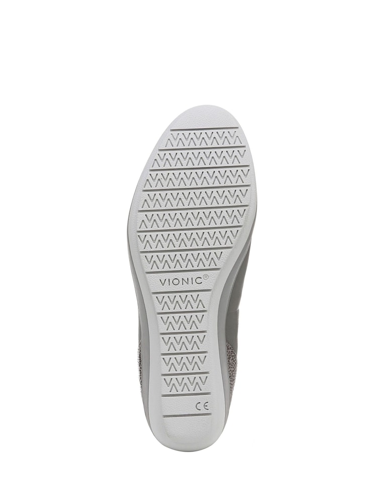 Vionic Grey Jacey Leather Slip-ons Wedges - Image 7 of 7 Vionic Grey Jacey Leather Slip-ons Wedges - Image 7 of 7