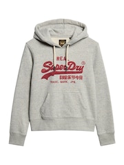 Superdry Athletic Grey Marl Chenille vl Graphic Hoodie - Image 5 of 6