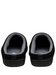 Dunlop Black Velour  Mule Slippers - Image 3 of 4