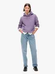 Superdry Grape Purple Embossed Logo Hoodie - Image 2 of 5