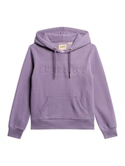 Superdry Grape Purple Embossed Logo Hoodie - Image 3 of 5