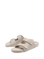 Dunlop Cream Felt Double Stap Footbed Slippers - Image 2 of 3