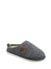 Grå - Dunlop Felt Drop In Mule Slippers - Bilde 1 av 4