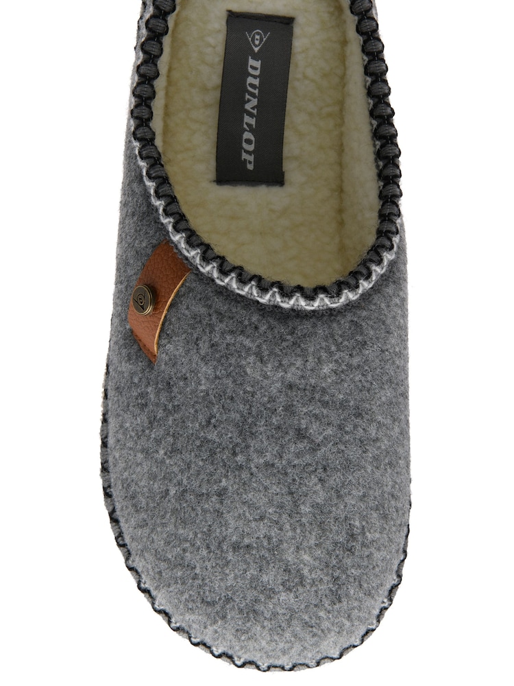 Grå - Dunlop Felt Drop In Mule Slippers - Bilde 4 av 4 Grå - Dunlop Felt Drop In Mule Slippers - Bilde 4 av 4