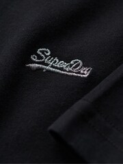 Superdry Black 100% Cotton Essential Logo Emb T-Shirt - Image 4 of 4