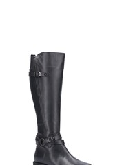 Riva Black Athens Leather Buckle Zip Long Boots - Image 2 of 4