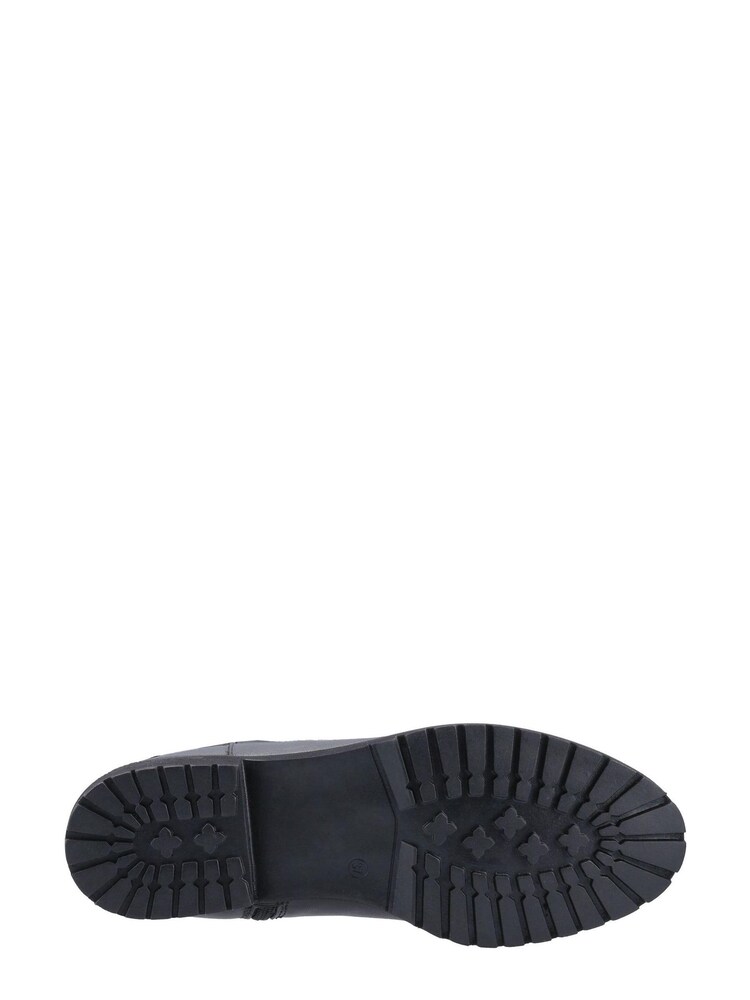 Riva Black Athens Leather Buckle Zip Long Boots - Image 4 of 4