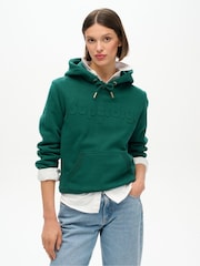 Superdry Dark Pine Green Embossed Logo Hoodie - Image 1 of 7