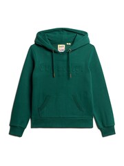 Superdry Dark Pine Green Embossed Logo Hoodie - Image 5 of 7