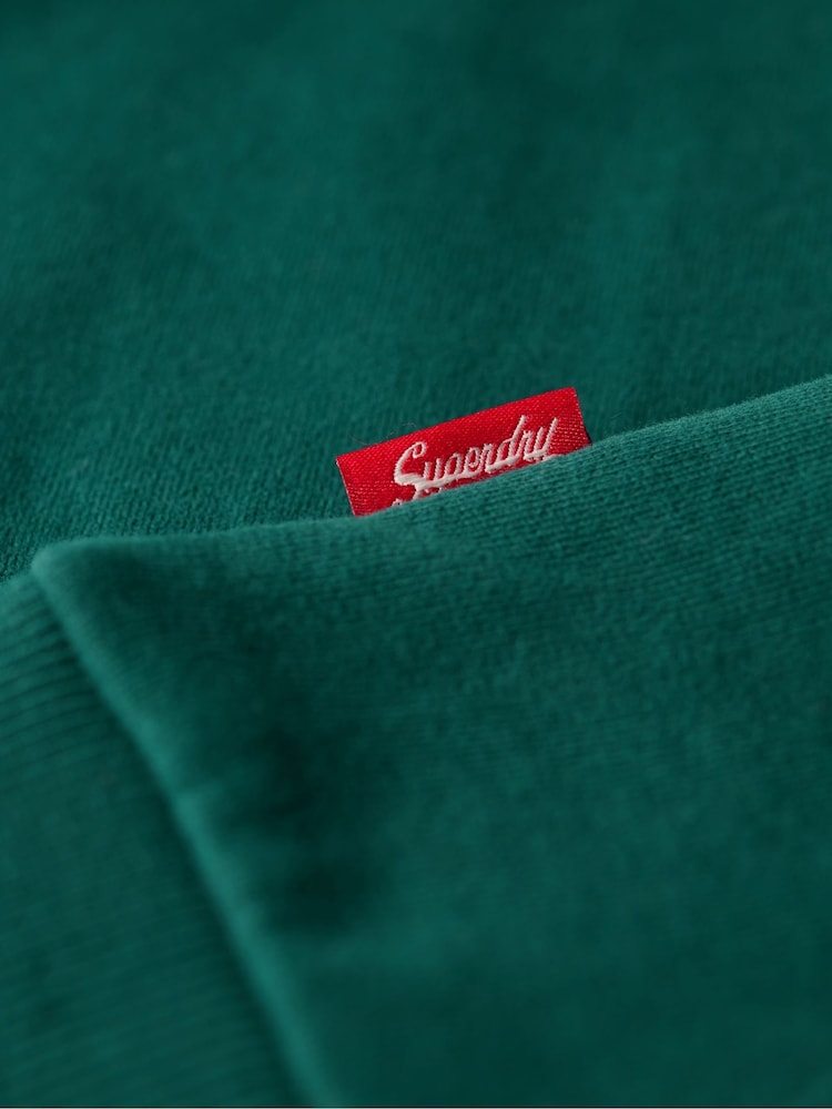 Superdry Dark Pine Green Embossed Logo Hoodie - Image 7 of 7