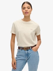 Superdry Neutral 100% Cotton Essential Logo Emb T-Shirt - Image 1 of 6