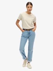 Superdry Neutral 100% Cotton Essential Logo Emb T-Shirt - Image 3 of 6