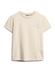 Superdry Neutral 100% Cotton Essential Logo Emb T-Shirt - Image 4 of 6
