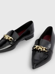 Tommy Hilfiger Chain Pointy Ballerina Black Shoes - Image 3 of 5