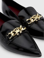 Tommy Hilfiger Chain Pointy Ballerina Black Shoes - Image 4 of 5