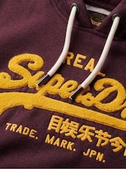 Superdry Track Burgundy Marl Chenille vl Graphic Hoodie - Image 2 of 2