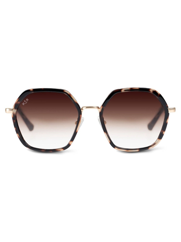 Kapten and Son Brown Amsterdam Edge Sunglasses - Image 1 of 3 Kapten and Son Brown Amsterdam Edge Sunglasses - Image 1 of 3