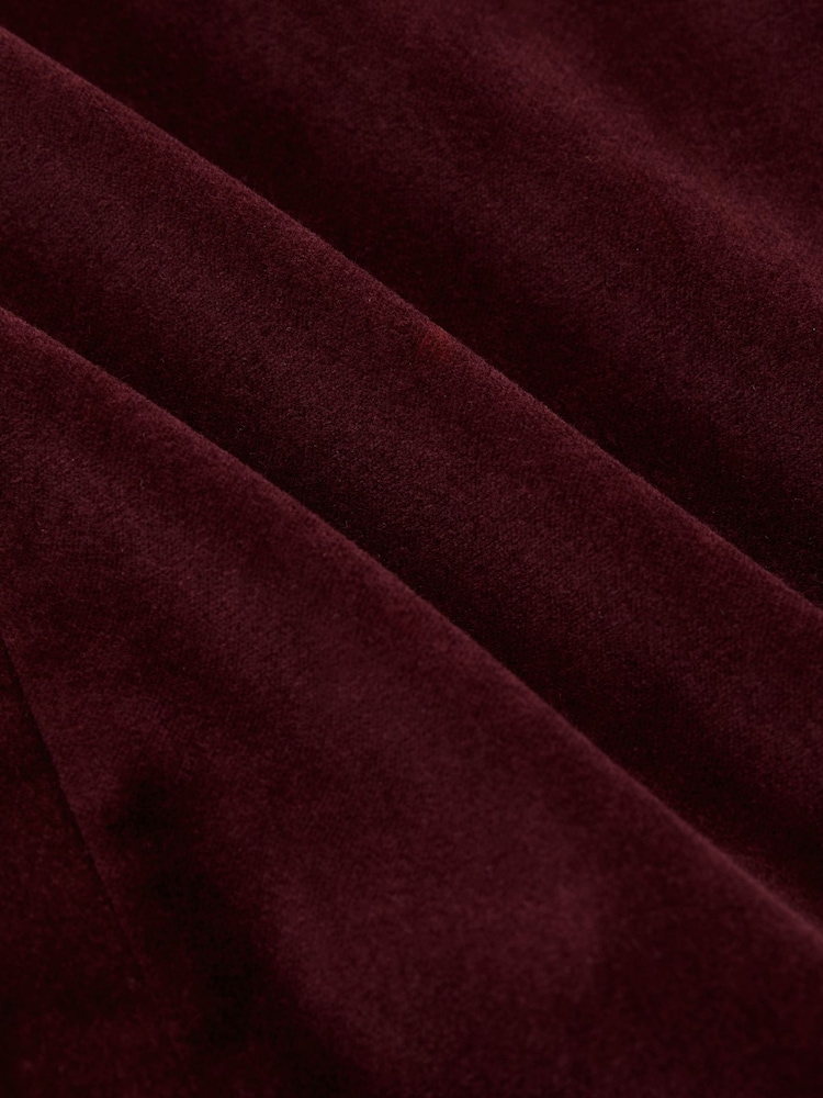 Reiss Bordeaux Apsara Tailored Fit Velvet Single-Breasted Blazer - Image 9 of 9 Reiss Bordeaux Apsara Tailored Fit Velvet Single-Breasted Blazer - Image 9 of 9
