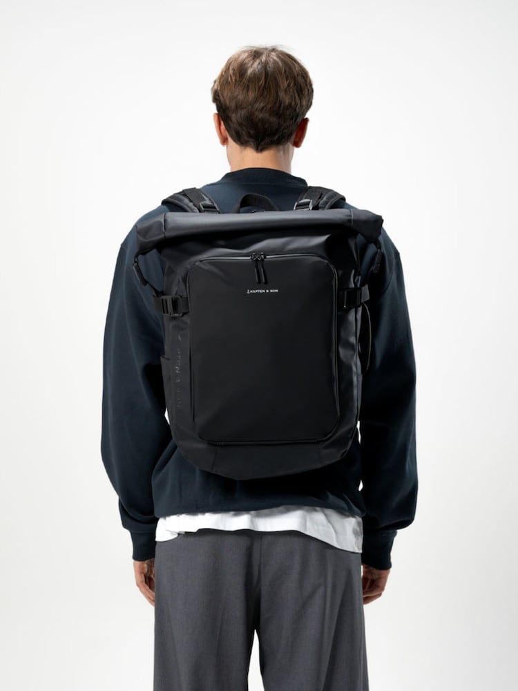 Kapten and Son Black Lisbon Pro Backpack - Image 1 of 10 Kapten and Son Black Lisbon Pro Backpack - Image 1 of 10