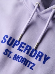 Superdry Dull Purple Sport Luxe Loose Hoodie - Image 5 of 5
