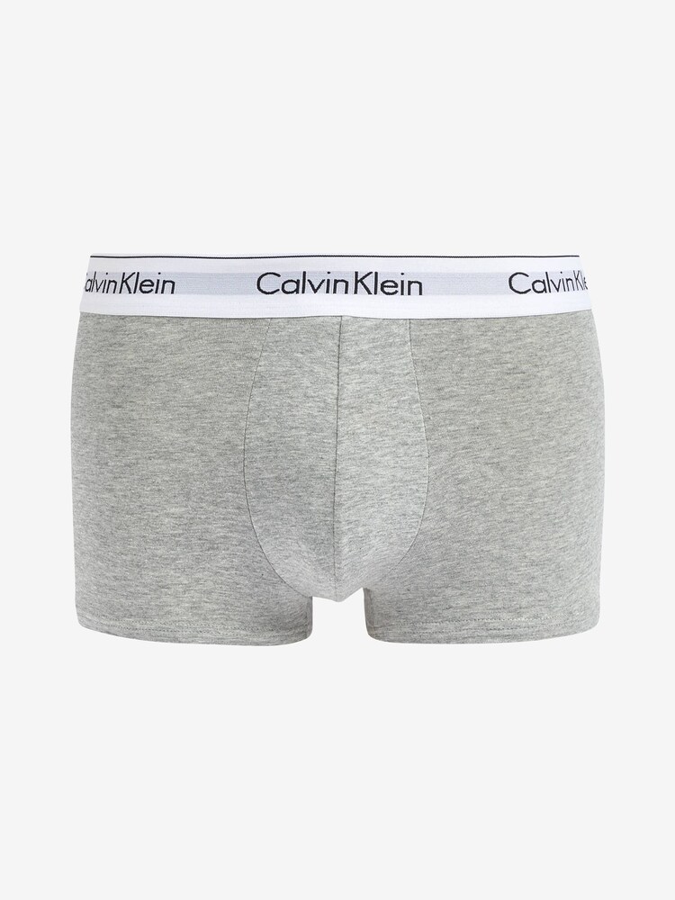 Calvin Klein Grey Modern Cotton Stretch Trunks 3 Pack - Image 4 of 10