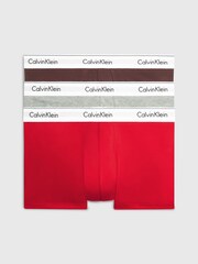 Calvin Klein Grey Modern Cotton Stretch Trunks 3 Pack - Image 5 of 10