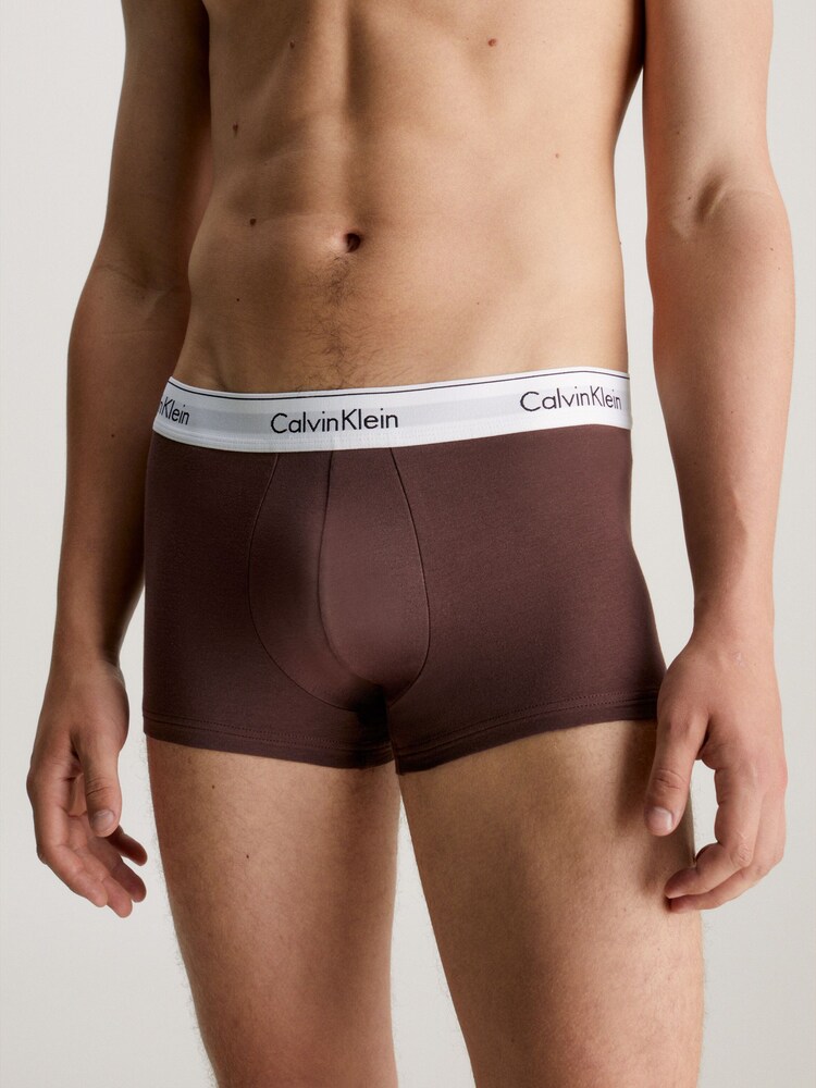 Calvin Klein Grey Modern Cotton Stretch Trunks 3 Pack - Image 6 of 10