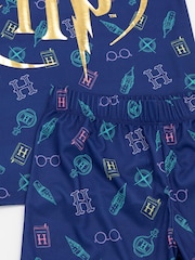 Vanilla Underground Blue Girls Harry Potter Licensing Short Pyjamas - Image 5 of 5