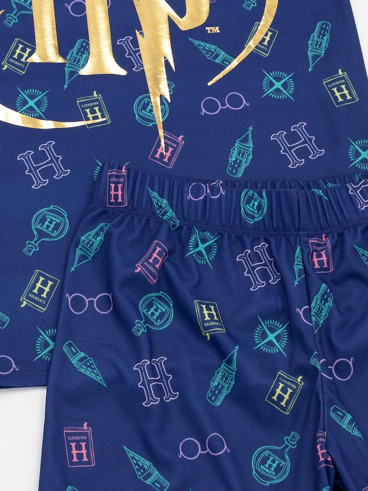 Vanilla Underground Blue Girls Harry Potter Licensing Short Pyjamas - Image 5 of 5