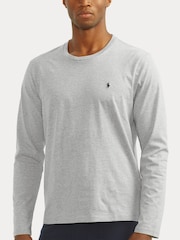 Polo Ralph Lauren Grey Logo Long Sleeve Cotton T-Shirt - Image 1 of 4