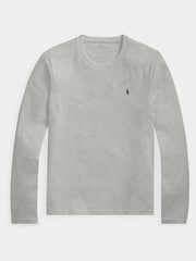 Polo Ralph Lauren Grey Logo Long Sleeve Cotton T-Shirt - Image 4 of 4
