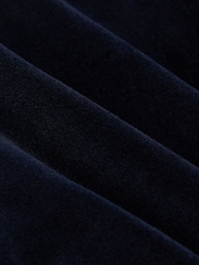 Reiss Navy Apsara Classic Fit Velvet Single-Breasted Blazer - Image 9 of 9
