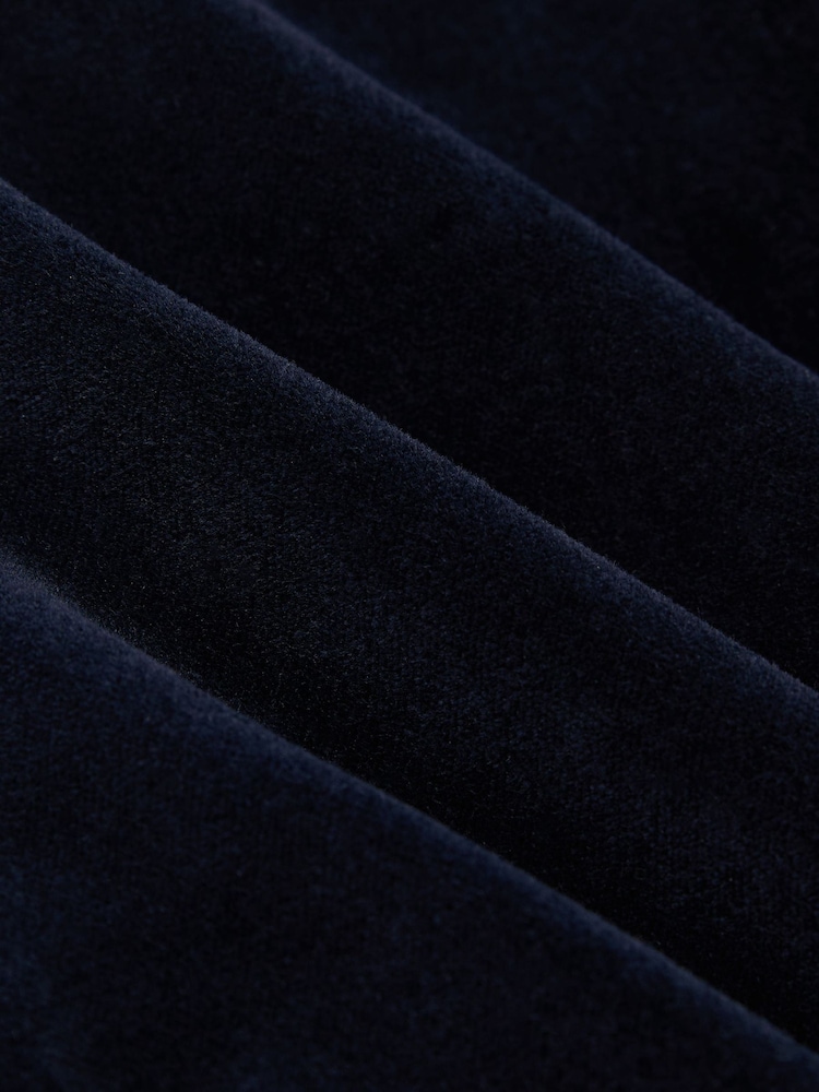 Reiss Navy Apsara Classic Fit Velvet Single-Breasted Blazer - Image 9 of 9