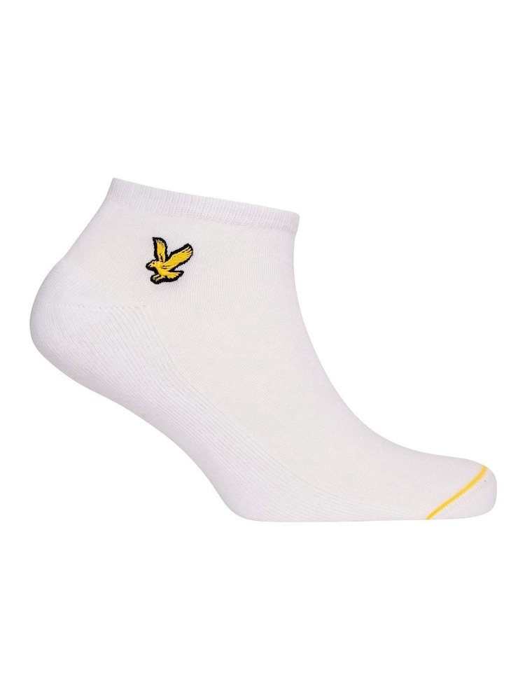 White Lyle & Scott Trainer Socks 3 Pack - Image 2 of 2