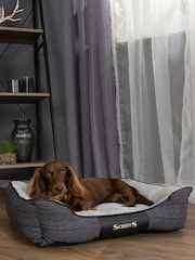 Scruffs® Black Washable Medium Breed Windsor Tweed Dog Bed - Image 1 of 4