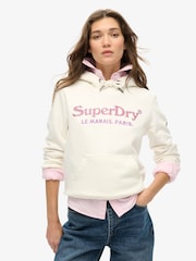 Crudo - Sudadera de algodón 100 % con capucha y diseño de efecto metalizado Venue de Superdry - Imagen 1 de 5