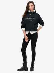 Superdry Black Sport Luxe Loose Hoodie - Image 3 of 8