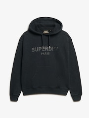 Superdry Black Sport Luxe Loose Hoodie - Image 6 of 8