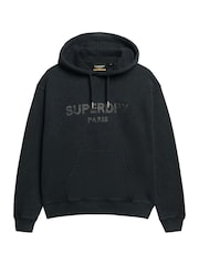 Superdry Black Sport Luxe Loose Hoodie - Image 7 of 8