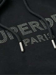 Superdry Black Sport Luxe Loose Hoodie - Image 8 of 8