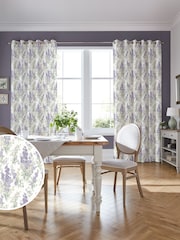 Laura Ashley Lavender Stocks Made to Measure 100% Cotton Curtains - Image 2 of 9