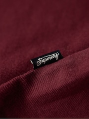 Superdry Rich Burgundy Essential Logo Fitted 100% Cotton T-Shirt - Image 6 of 6
