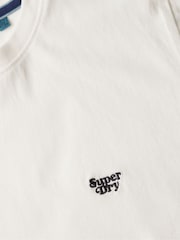 Superdry Off White Essential Logo Fitted 100% Cotton T-Shirt - Image 5 of 5