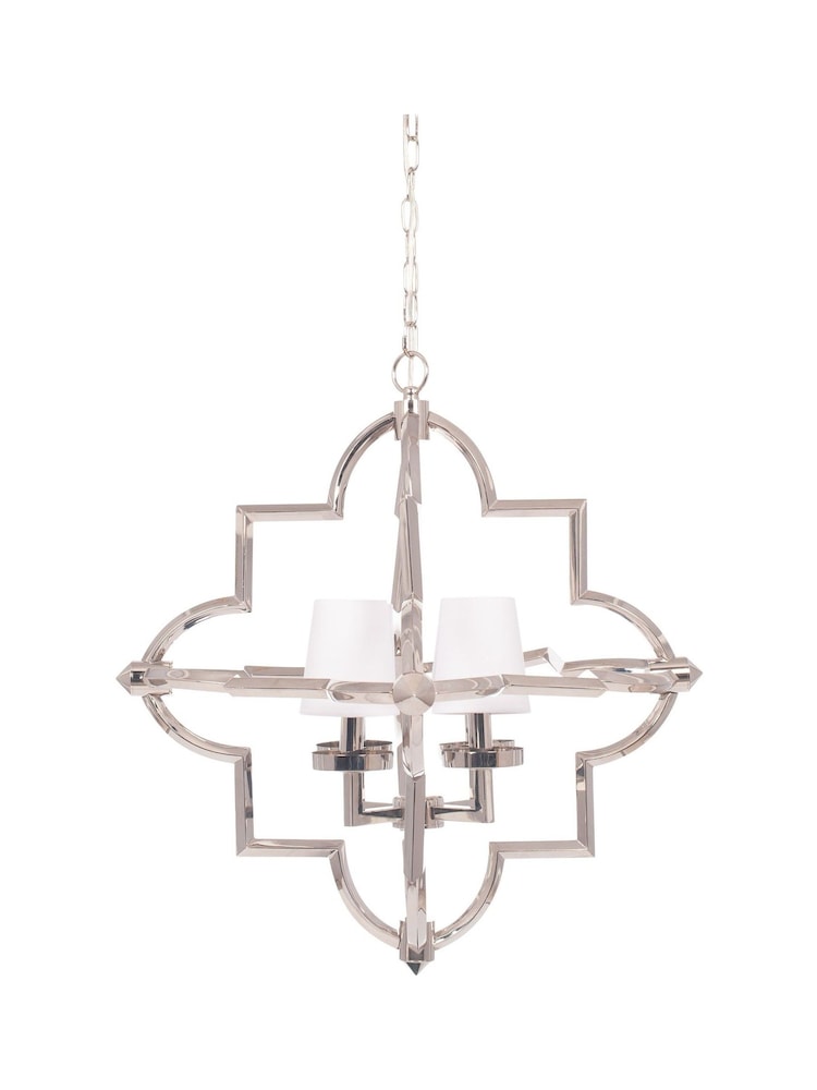Pacific Silver Zanetta Nickel Metal Four Shade Pendant - Image 2 of 2 Pacific Silver Zanetta Nickel Metal Four Shade Pendant - Image 2 of 2