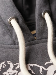 Superdry Granite Grey Marl Lo-Fi Outdoor Graphic Hoodie - Image 6 of 7