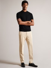 Ted Baker Black Senti Long Sleeved Knitted Plain T-Shirt - Image 3 of 5