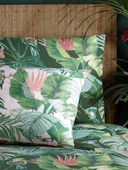 furn. Jade Green Amazonia Rainforest Reversible Duvet Cover and Pillowcase Set - Image 2 of 4