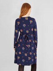 JoJo Maman Bébé Navy Floral Maternity & Nursing Dress - Image 3 of 5